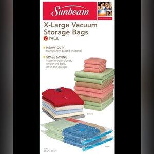 Sunbeam 2 Piece XL Space Saver Packing Storage Vacuum Bags X-Large - 2 boxes